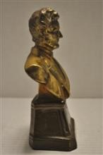Antique Lincoln Bust Armor Bronze Bookend